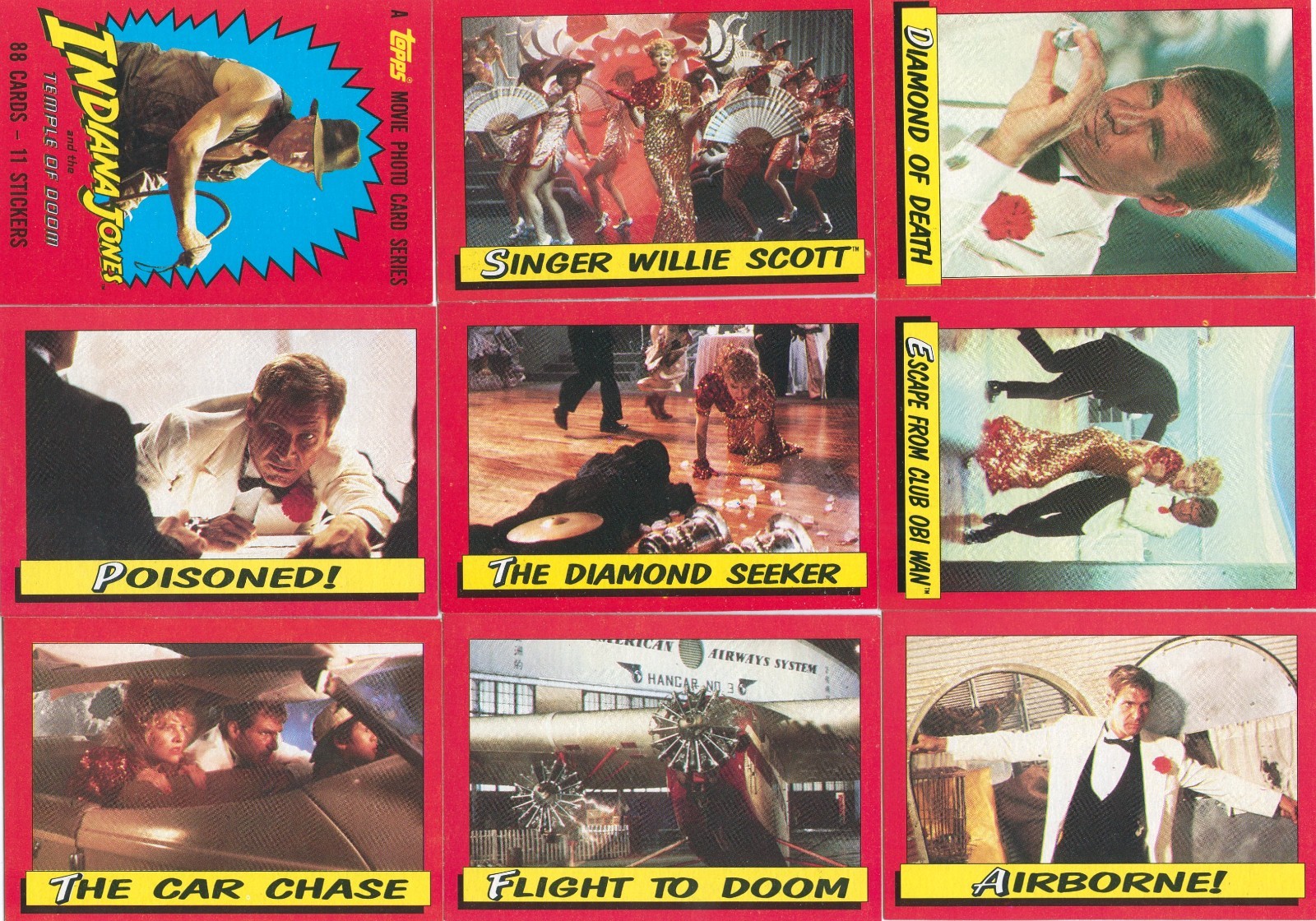HTF 1984 Topps Indiana Jones \
