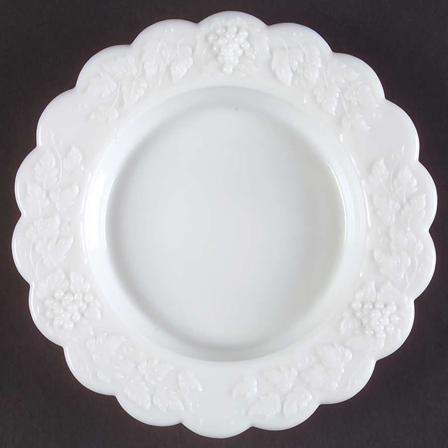 Westmoreland Paneled Grape Milk Glass Salad Plate 1825239