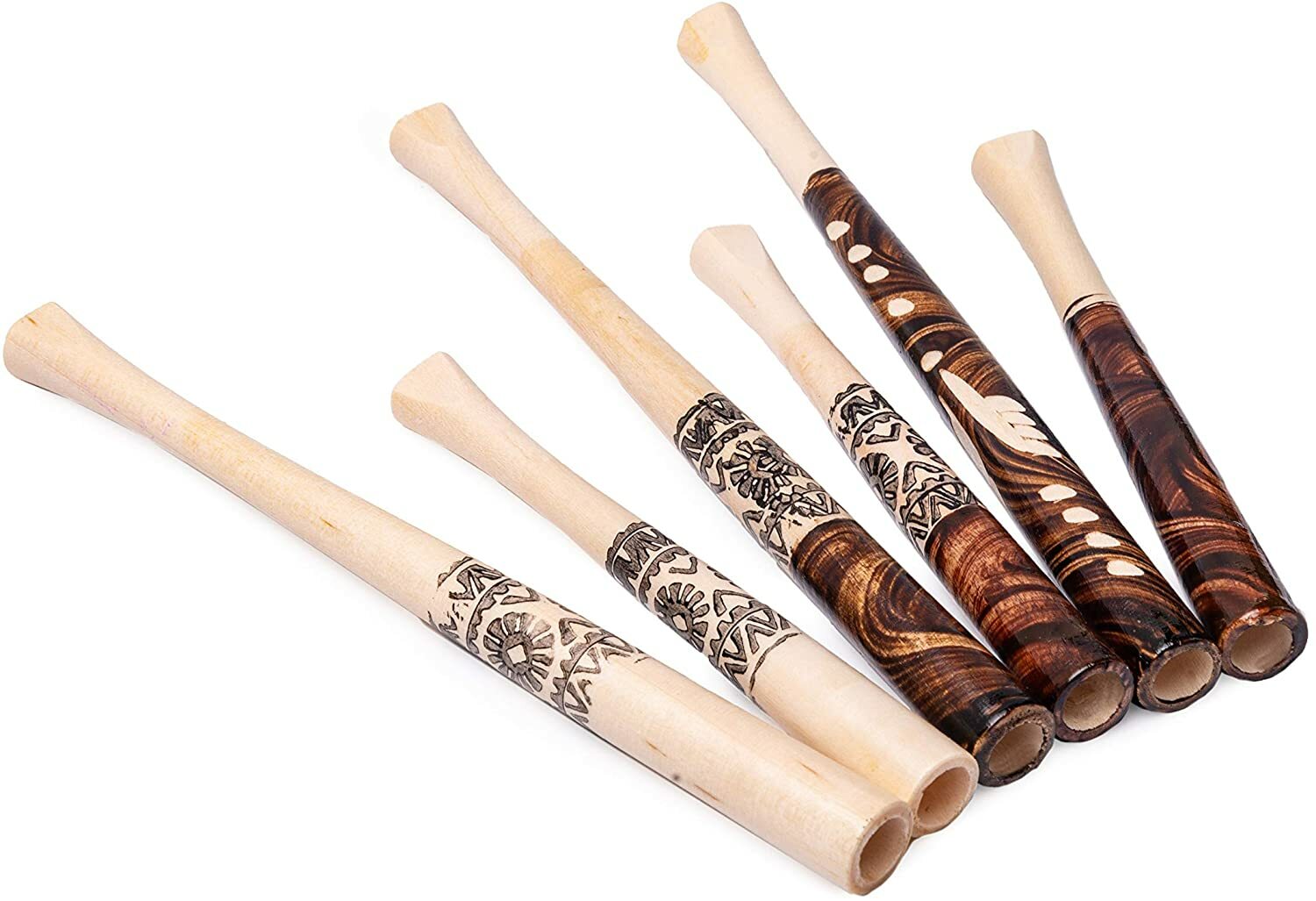 Dr. Watson - Wooden Cigarette Holders, Set of 6, fits Regular Size Cigarettes