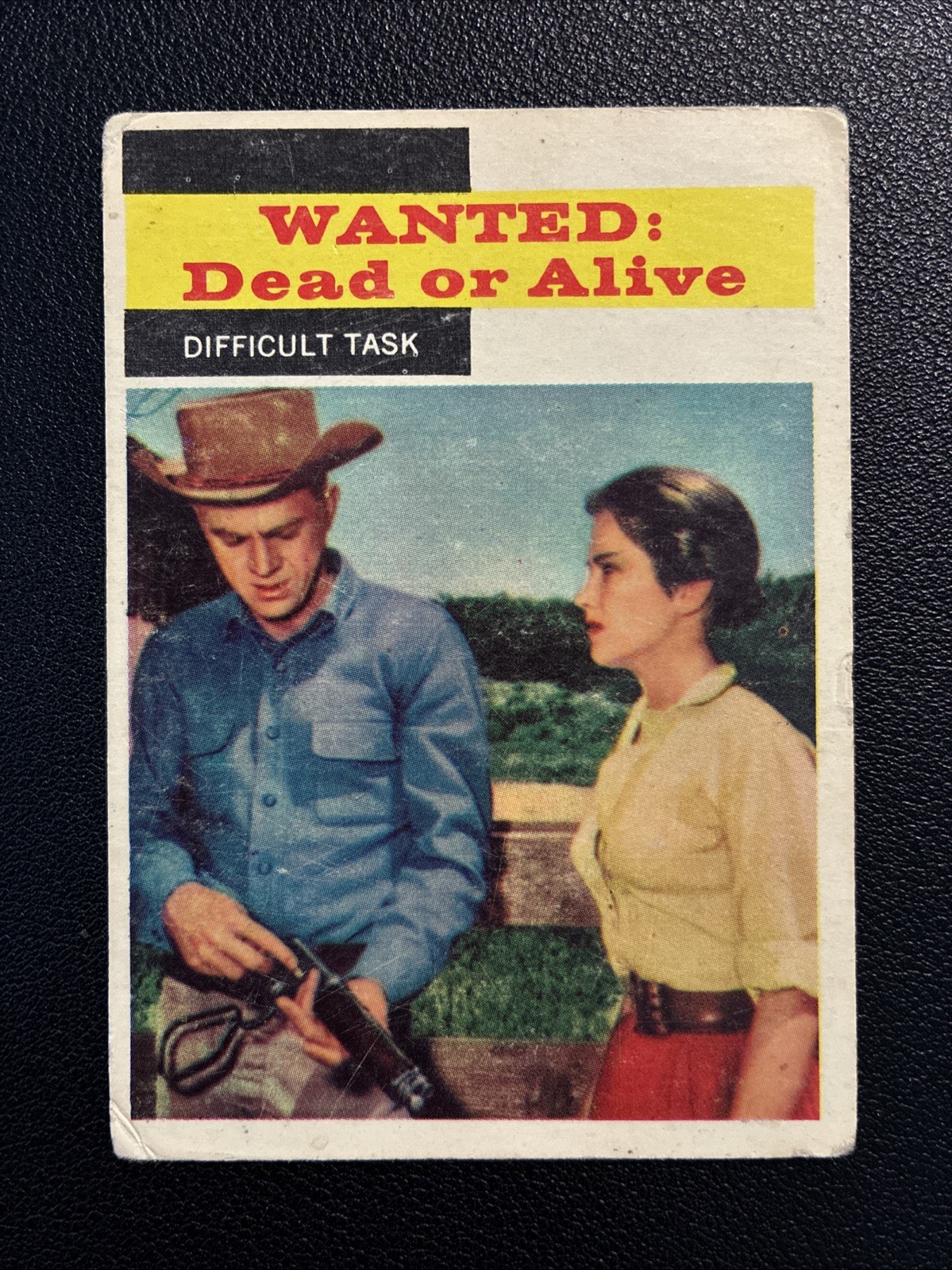 1958 Topps TV Westerns Card #24 Wanted: Dead or Alive – Difficult Task 4 or 5