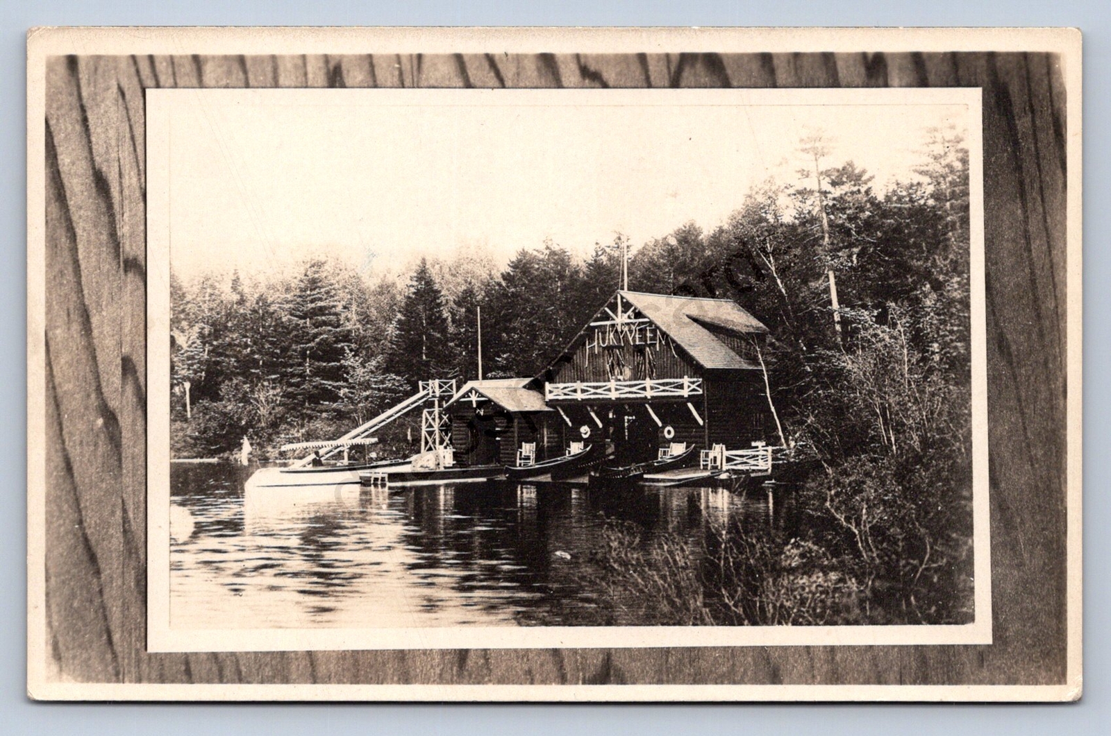 PC1/ Loon Lake Warren Co New York RPPC Postcard c1910 Hukween Lodge 513
