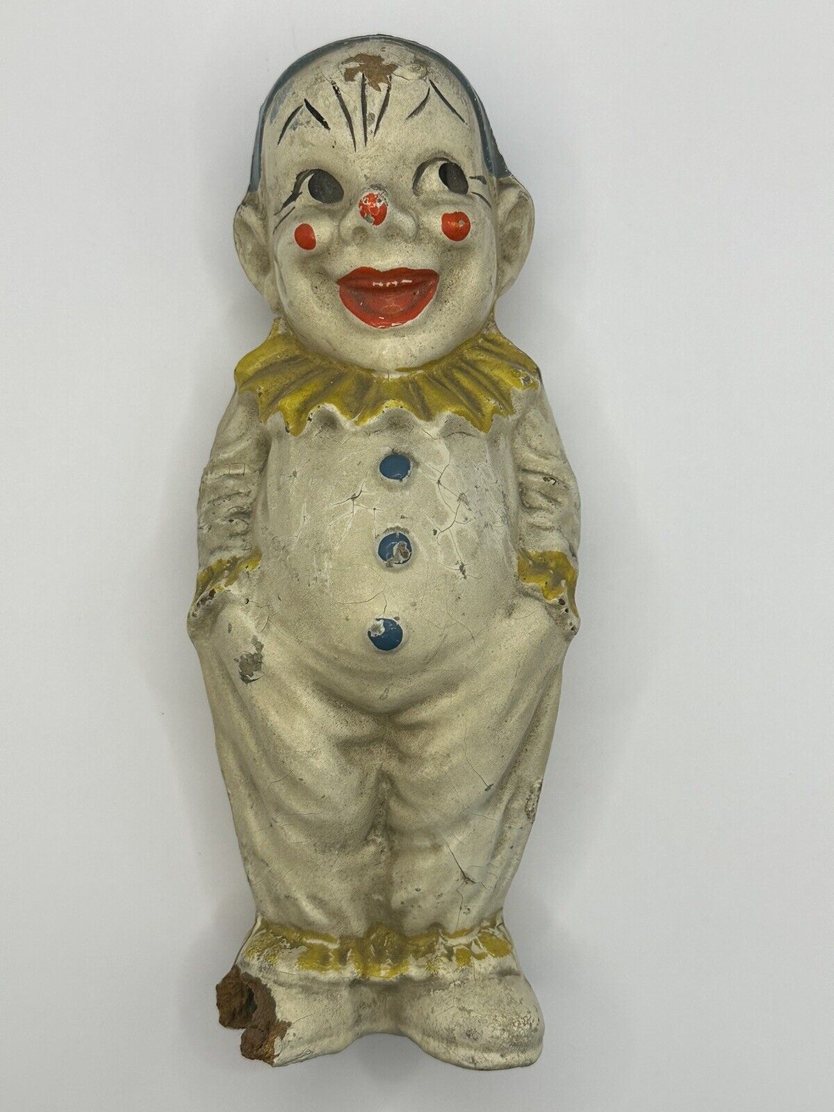 Vintage Hand-painted Papier Mache Standing Clown Doll Figure ?Germany