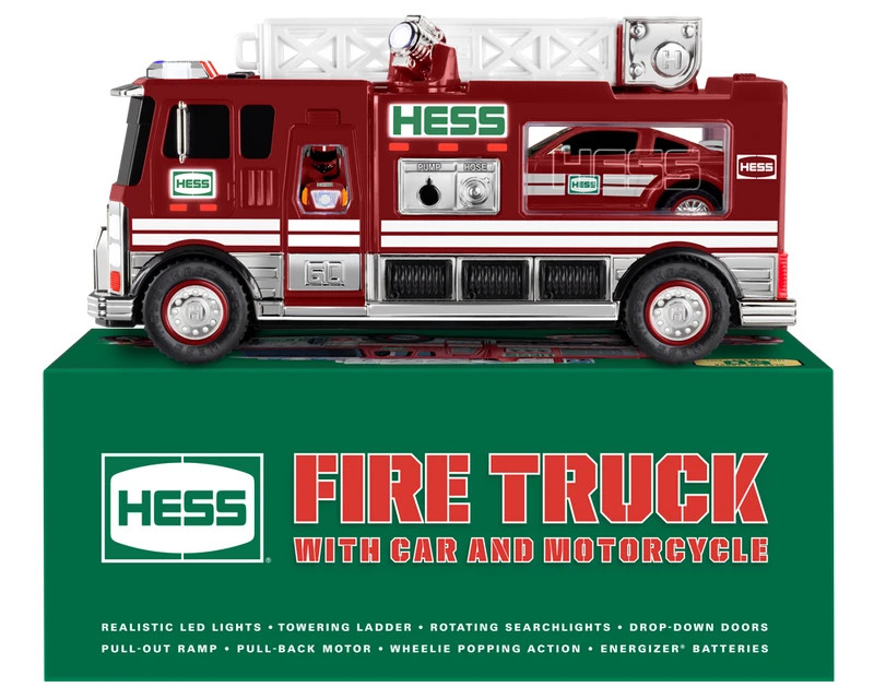 Hess 2024 Fire Truck with Car and Motorcycle 60th Anniversary Edition New In Box