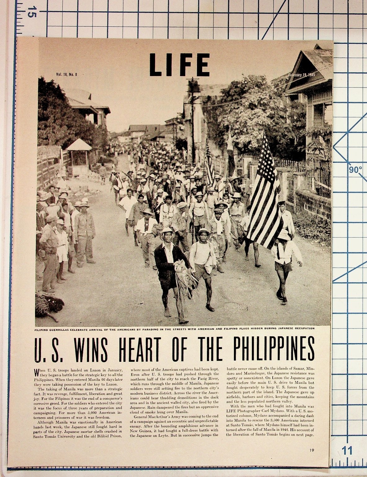1945 LIFE Magazine WWII Philippines Liberation Manila Carl Mydans 1945 LIFE Magazine WWII Philippines Liberation Manila Carl Mydans