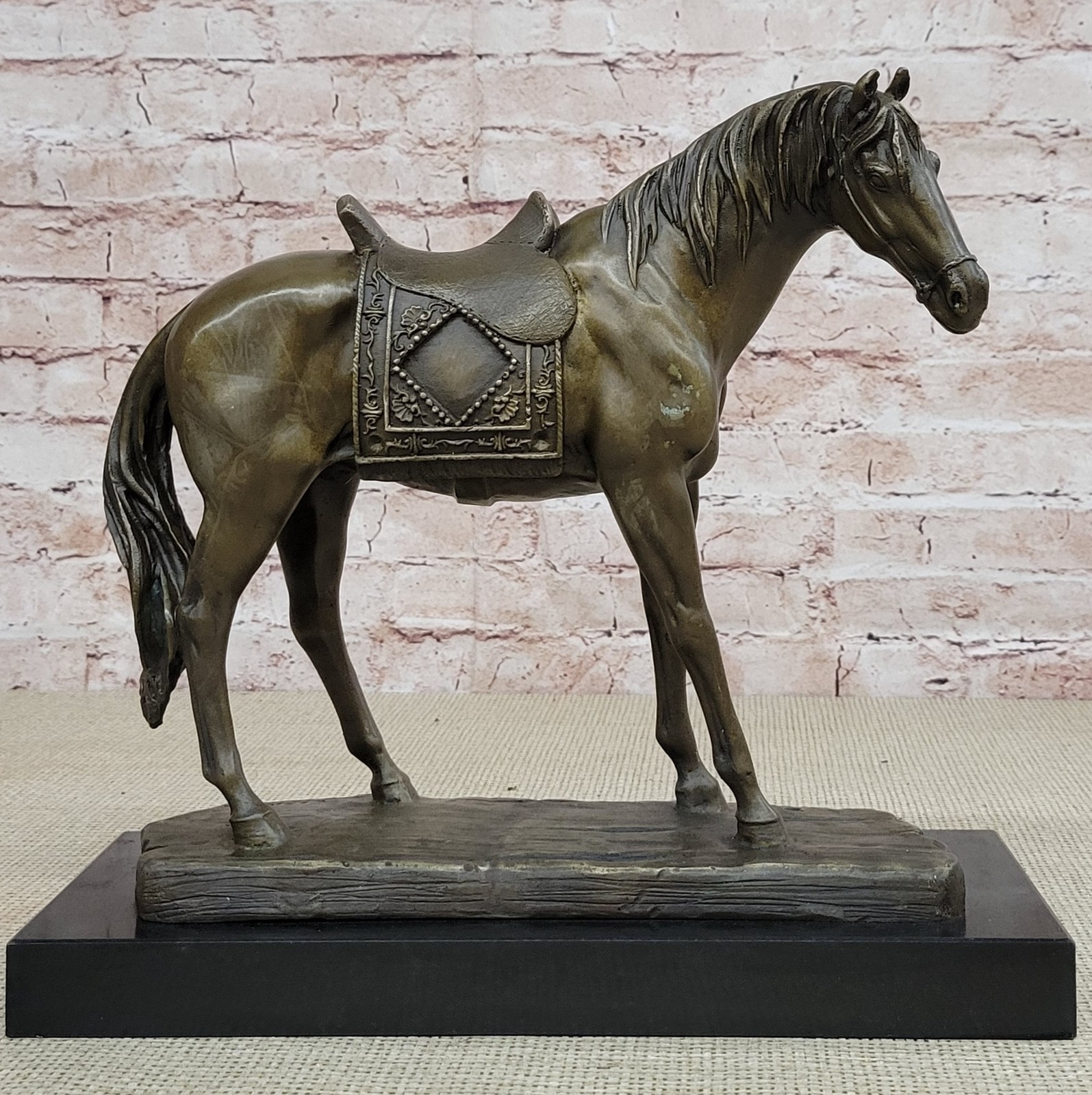 Country Western Horse Lover Bronze Statue Sculpture Figurine Artwork Collectible