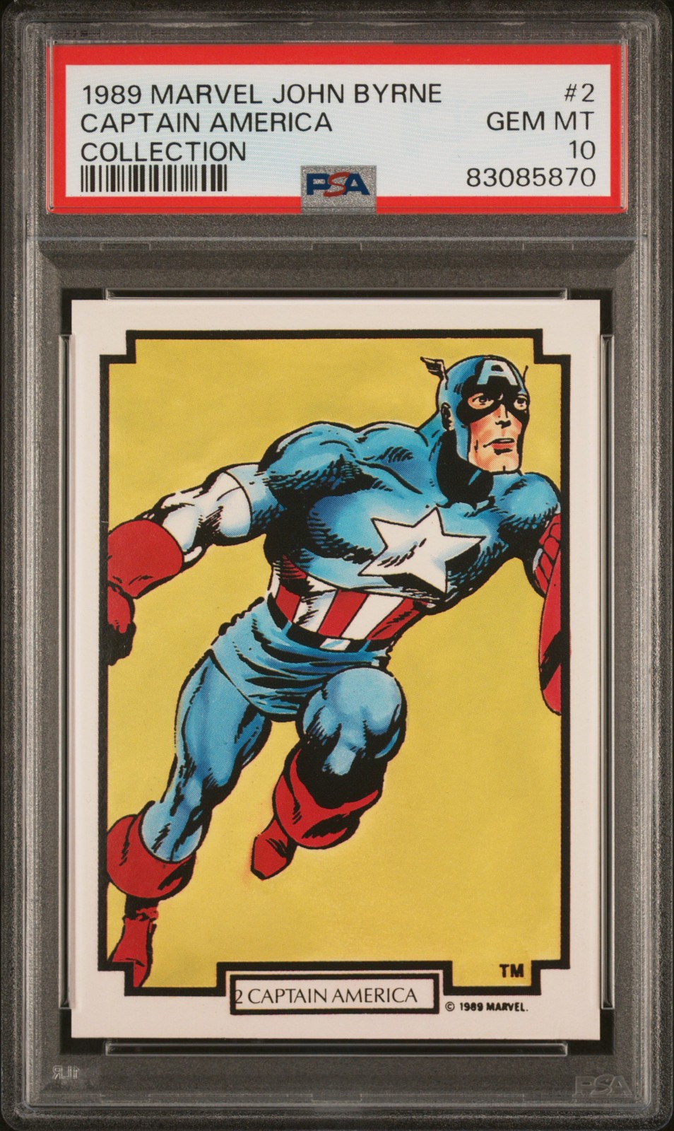 1989 MARVEL JOHN BYRNE COLLECTION #2 CAPTAIN AMERICA PSA 10