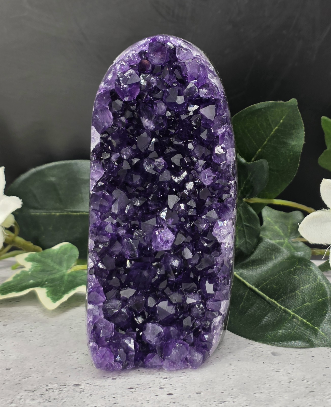 Uruguay Amethyst Standing Cluster Deep Purple Crystal Display Specimen, Natural 