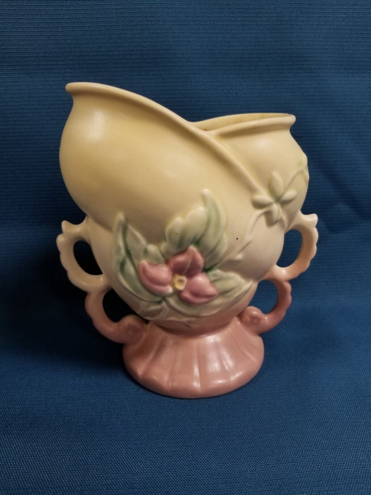 Vintage Hull Art Deco Pottery Wildflower W-5 Double Handled Vase