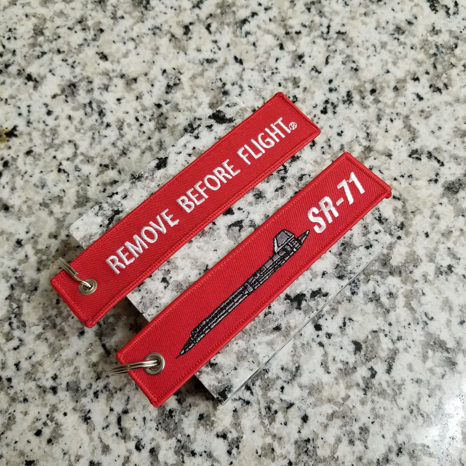 SR-71 Stealth Blackbird Habu Remove Before Flight ® Keychain, Tag, Streamer