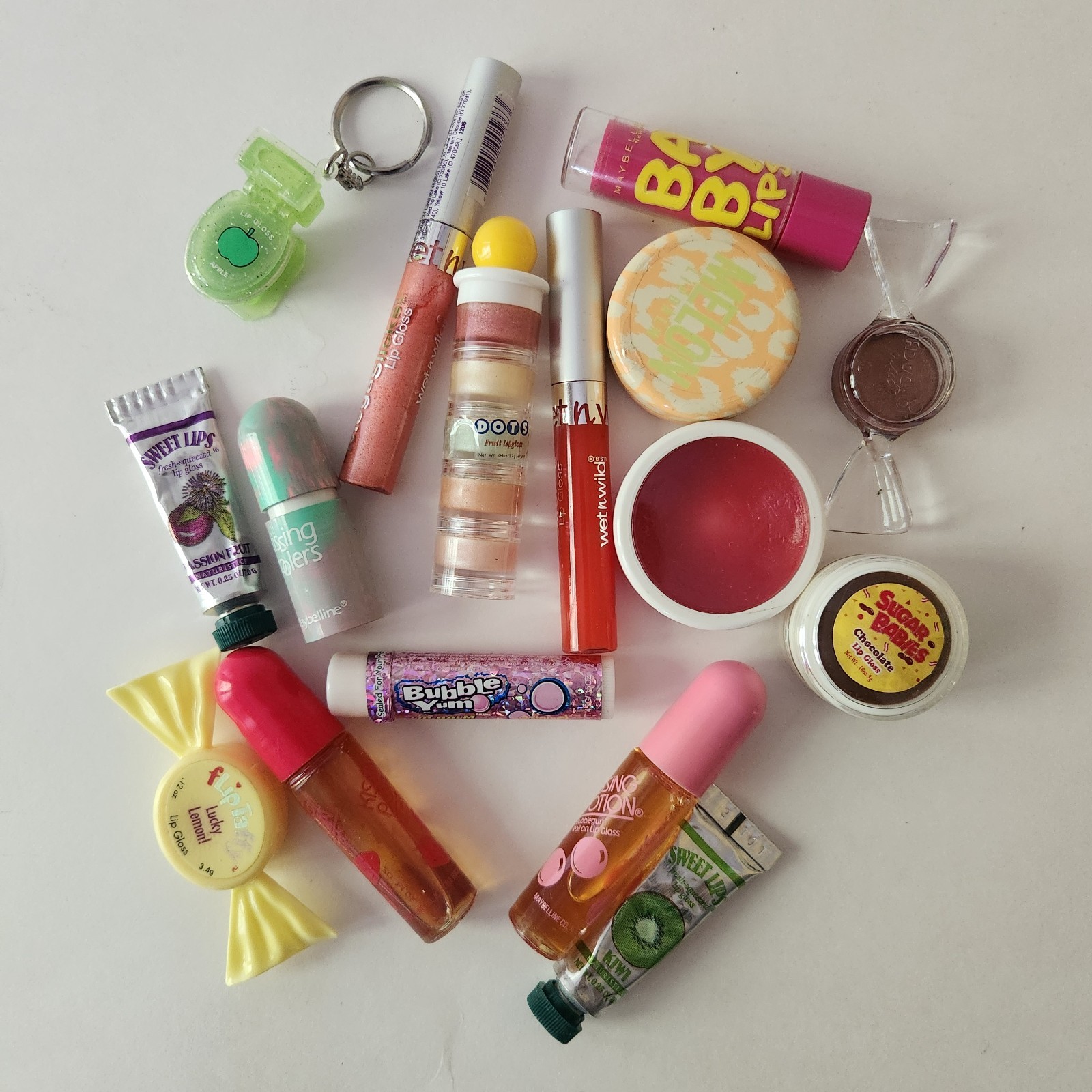 Vintage Y2K Lip Balm + Gloss Collection Lot - Maybelline Lip Smacker Naturistics