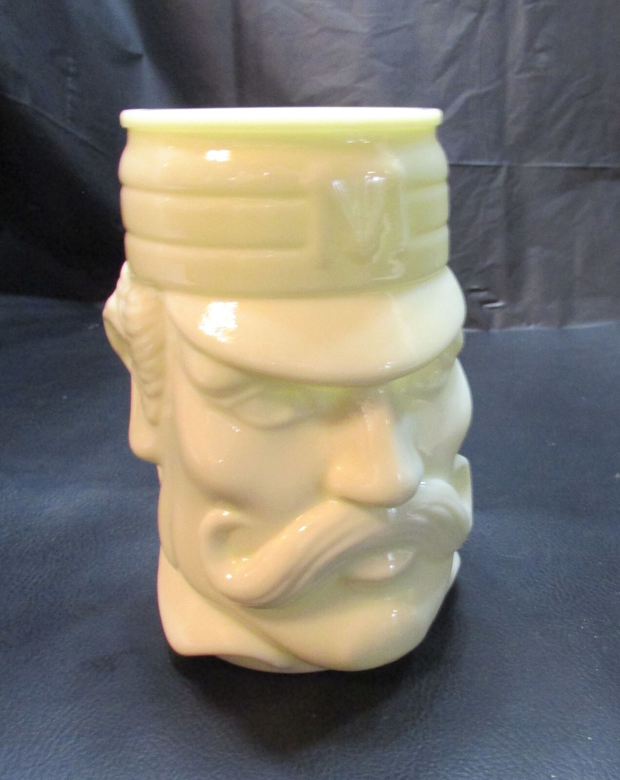 Vintage Avon Ivory Custard Milk Glass Casey At The Bat Baseball Character Mug