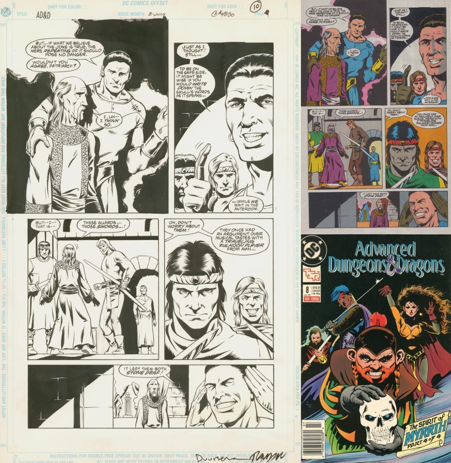 Jan Duursema Ron Randall SIGNED Advanced Dungeons & Dragons D&D TSR Original Art
