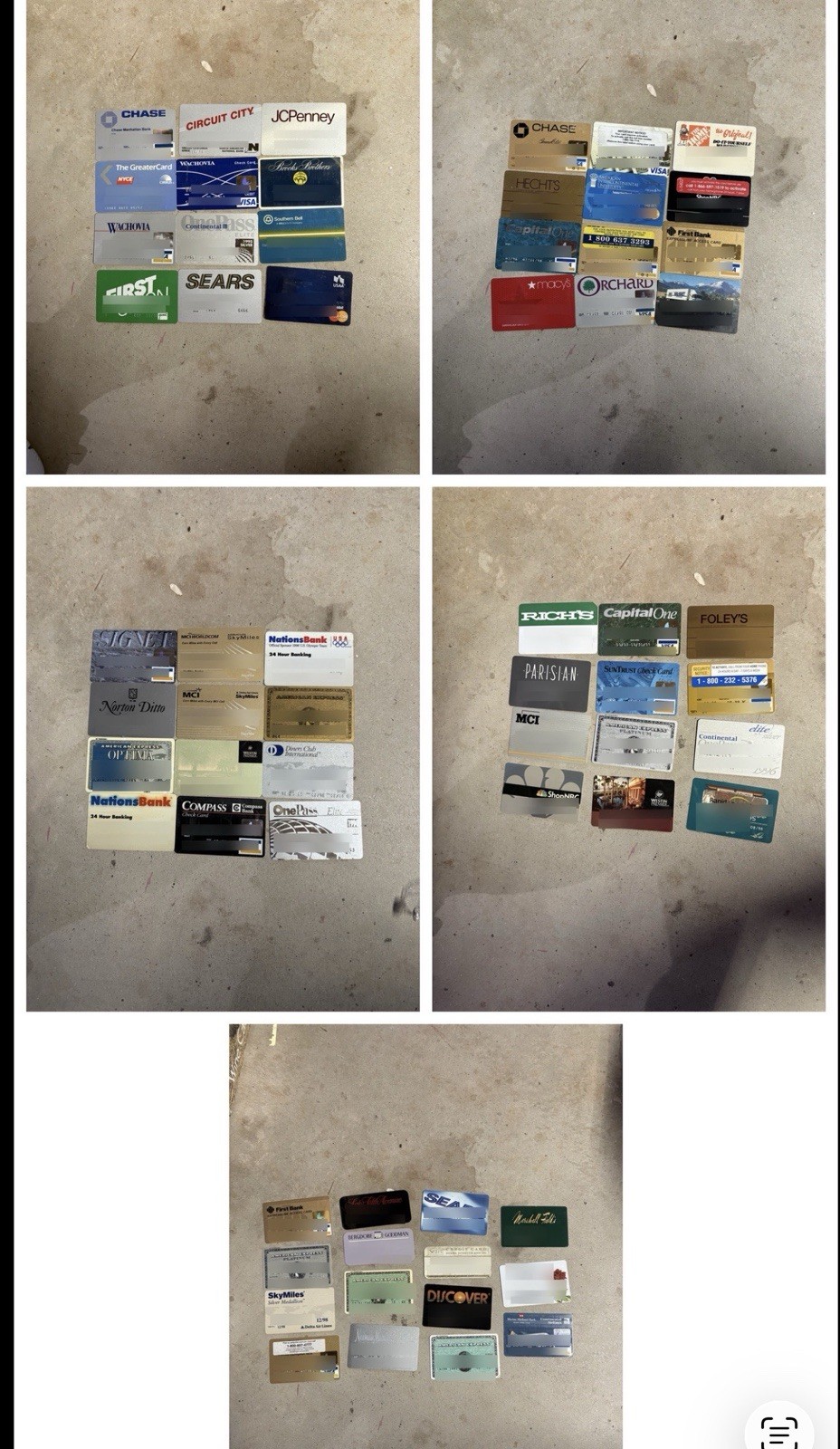 Over 60 Vintage Credit Debit & Store Cards Expired Obsolete From The 90s Variety