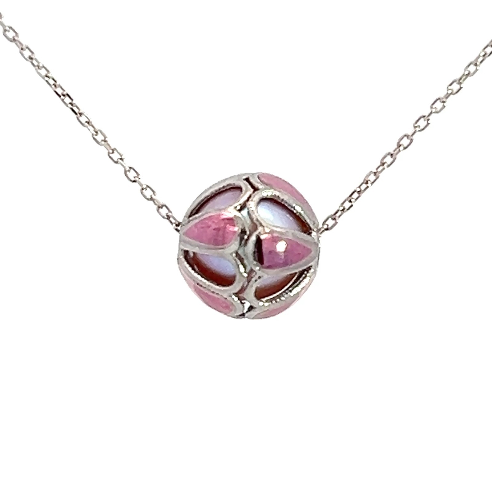 18K Purple Gold & Purplish Fresh Water Pearl Necklace