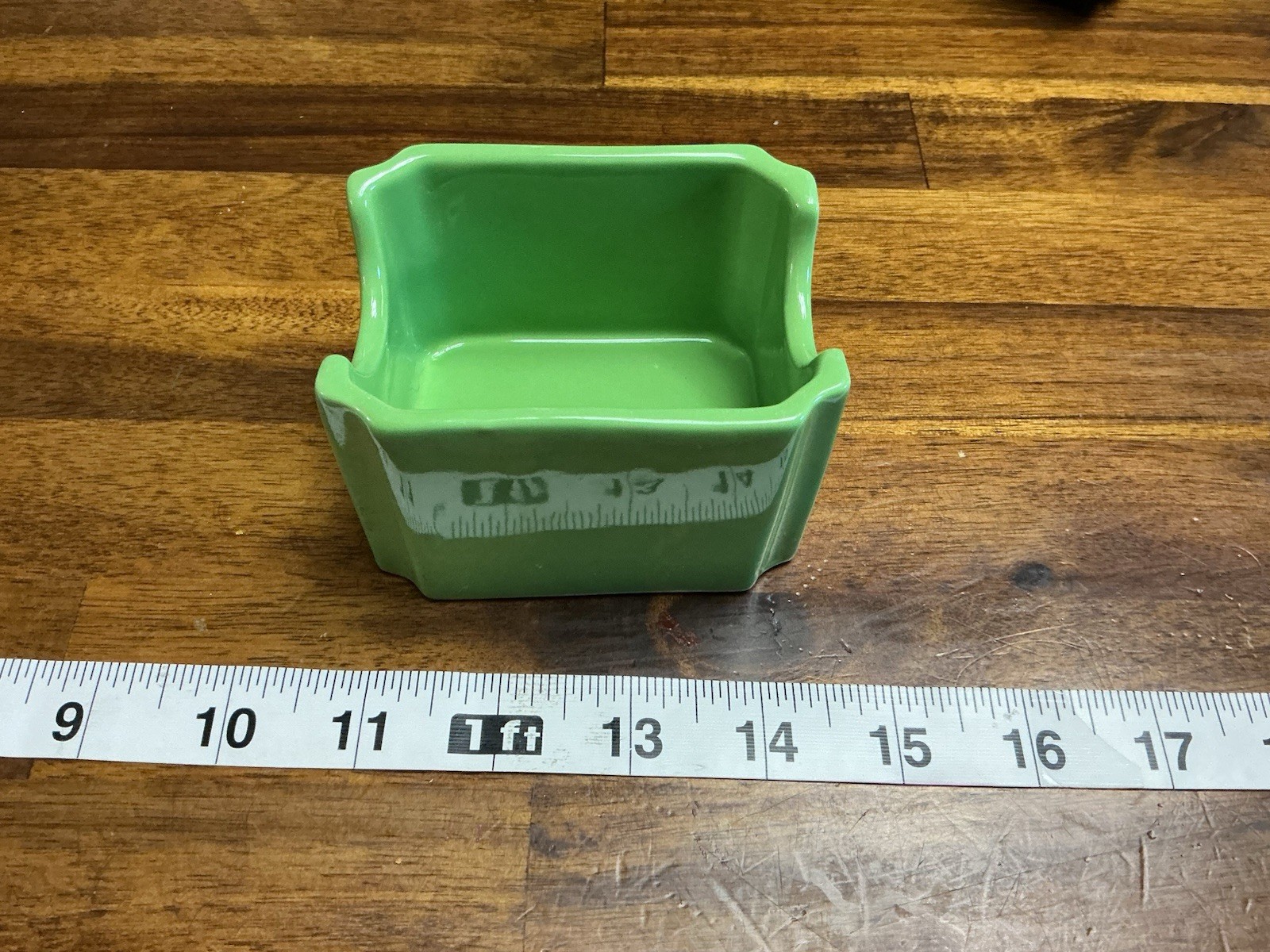 Vintage Hall China 716 Sugar Packet Holder In Green