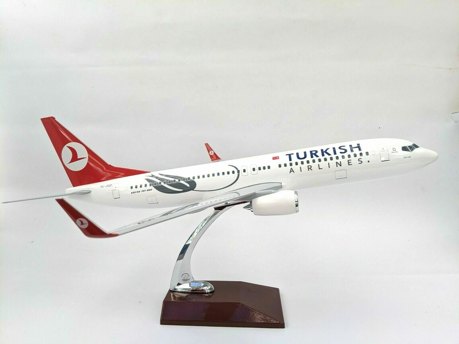 Turkish 737 Large Plane ✈️ Model Airplane Apx 45 Cm Solid Resin