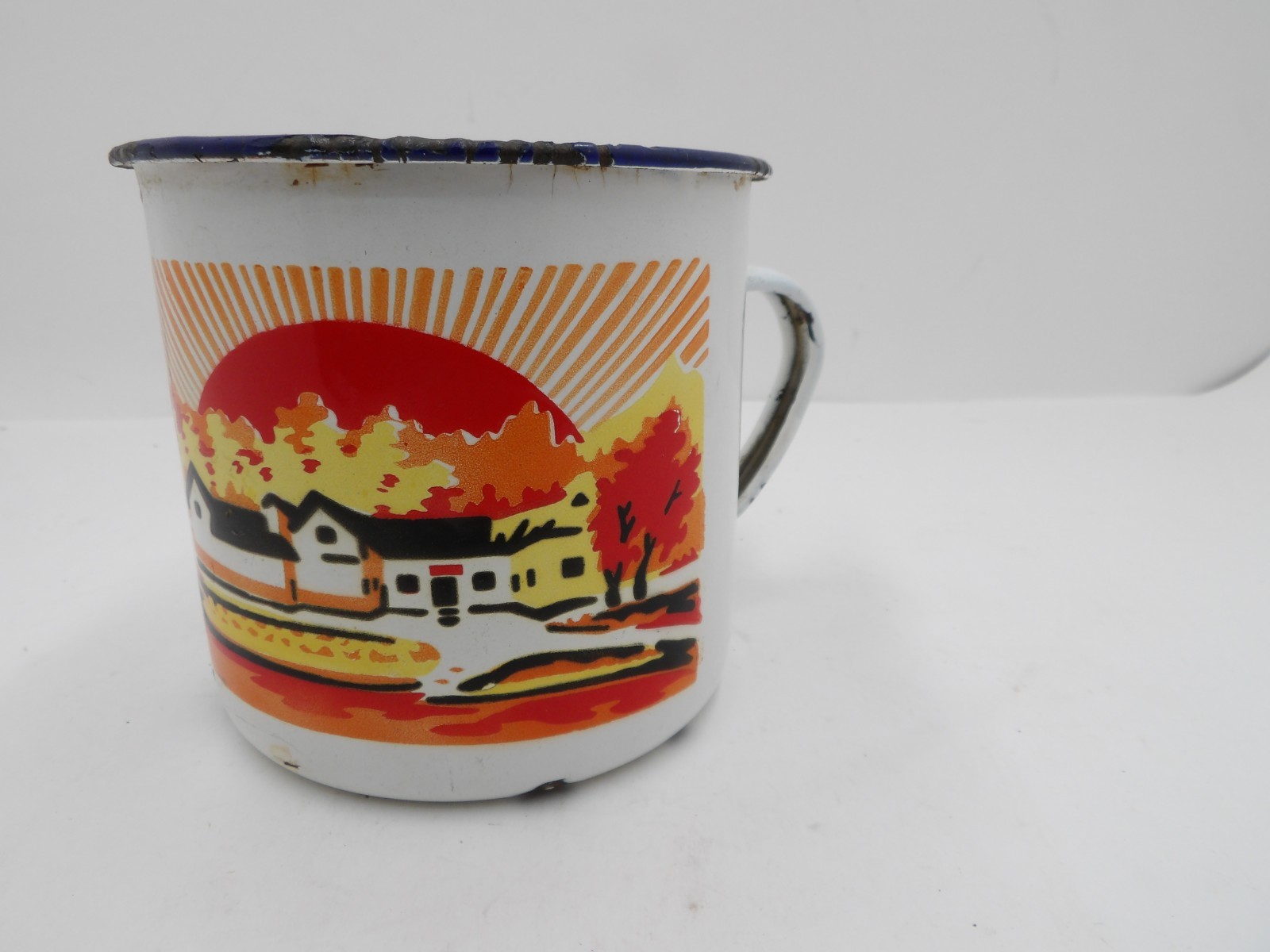 Vintage Chinese Cultural Revolution Enamel Cup Lot E