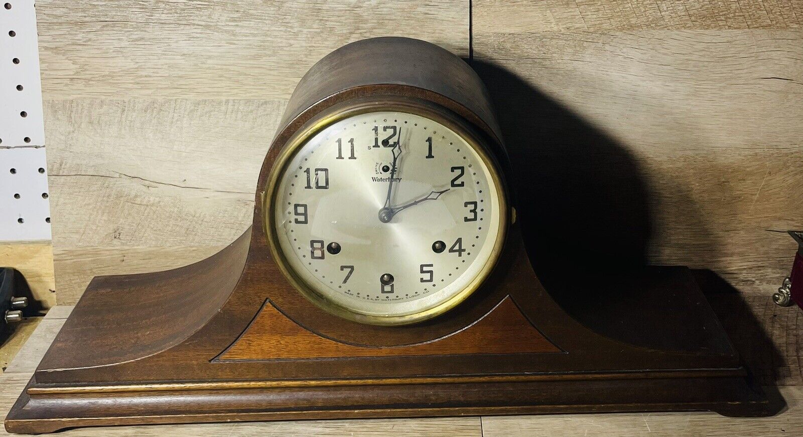 Antique Waterbury “Duo Tone “Mantle Clock 1924 No Key Read