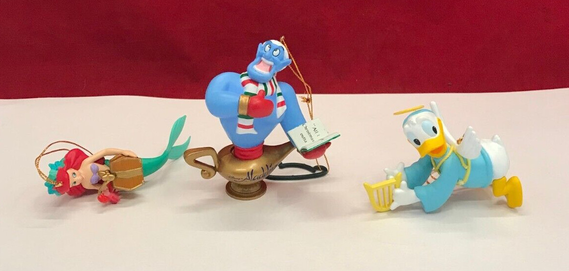 Disney Grolier Christmas Magic Ornaments lot of 3