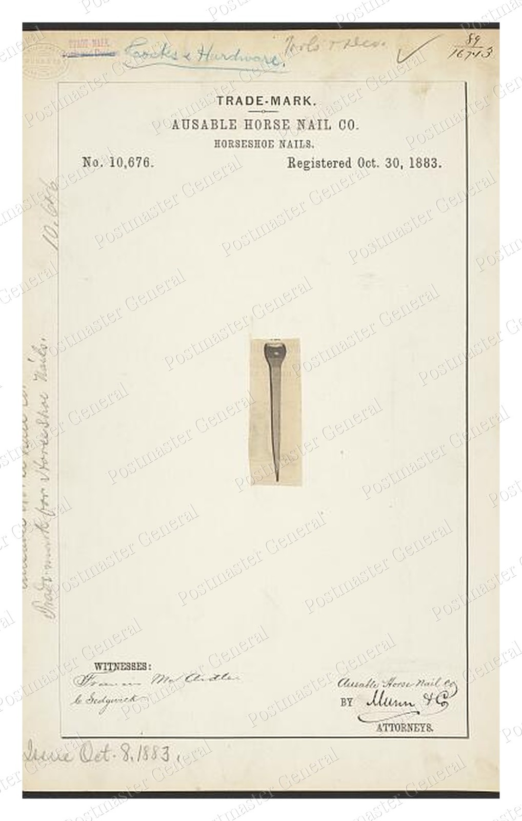 Ausable Horseshoe Logo Standard Postcard COPY RPPC