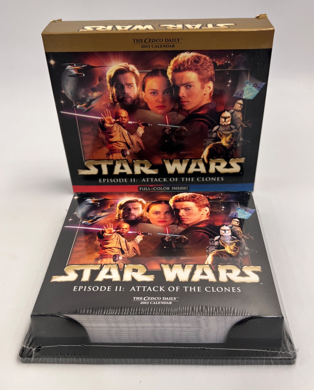 Star Wars Episode II Attack Of The Clones 2003 Full Color Desk Calendar NEW