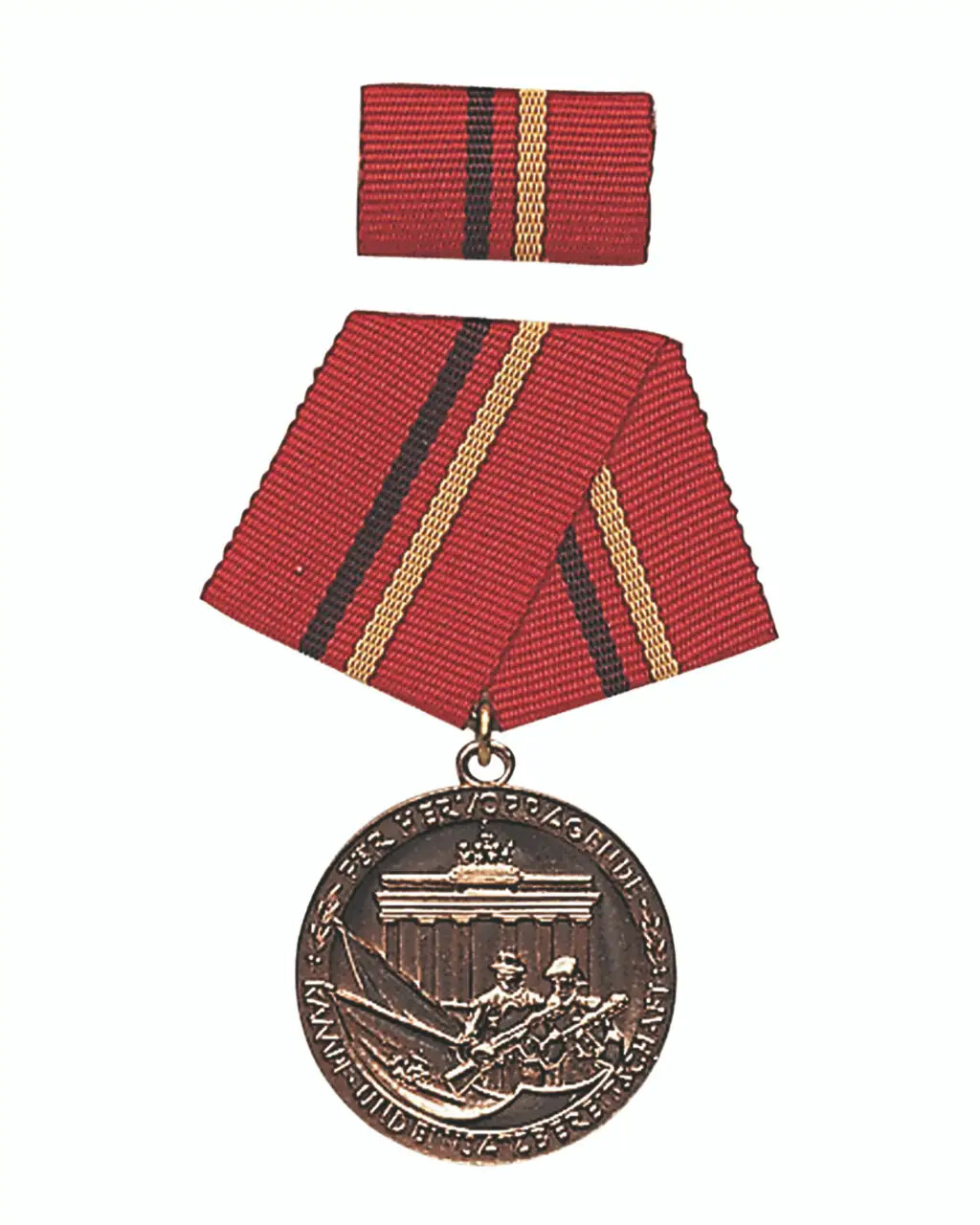 Authentic New East German Army Bronze Combat Medal w/ Ribbon Authentic New East German Army Bronze Combat Medal w/ Ribbon