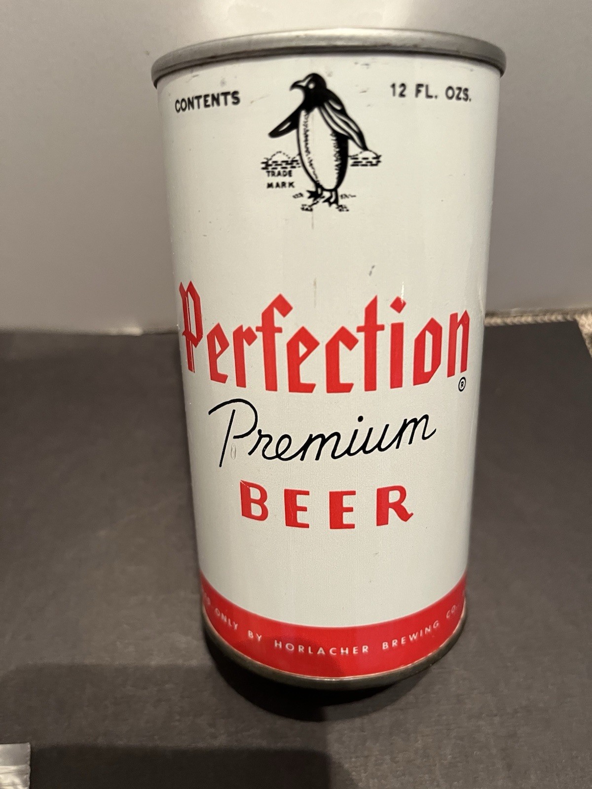 Perfection Flat Top Beer Can..Horlacher Brwg. Co. Allentown Pa..Stunning