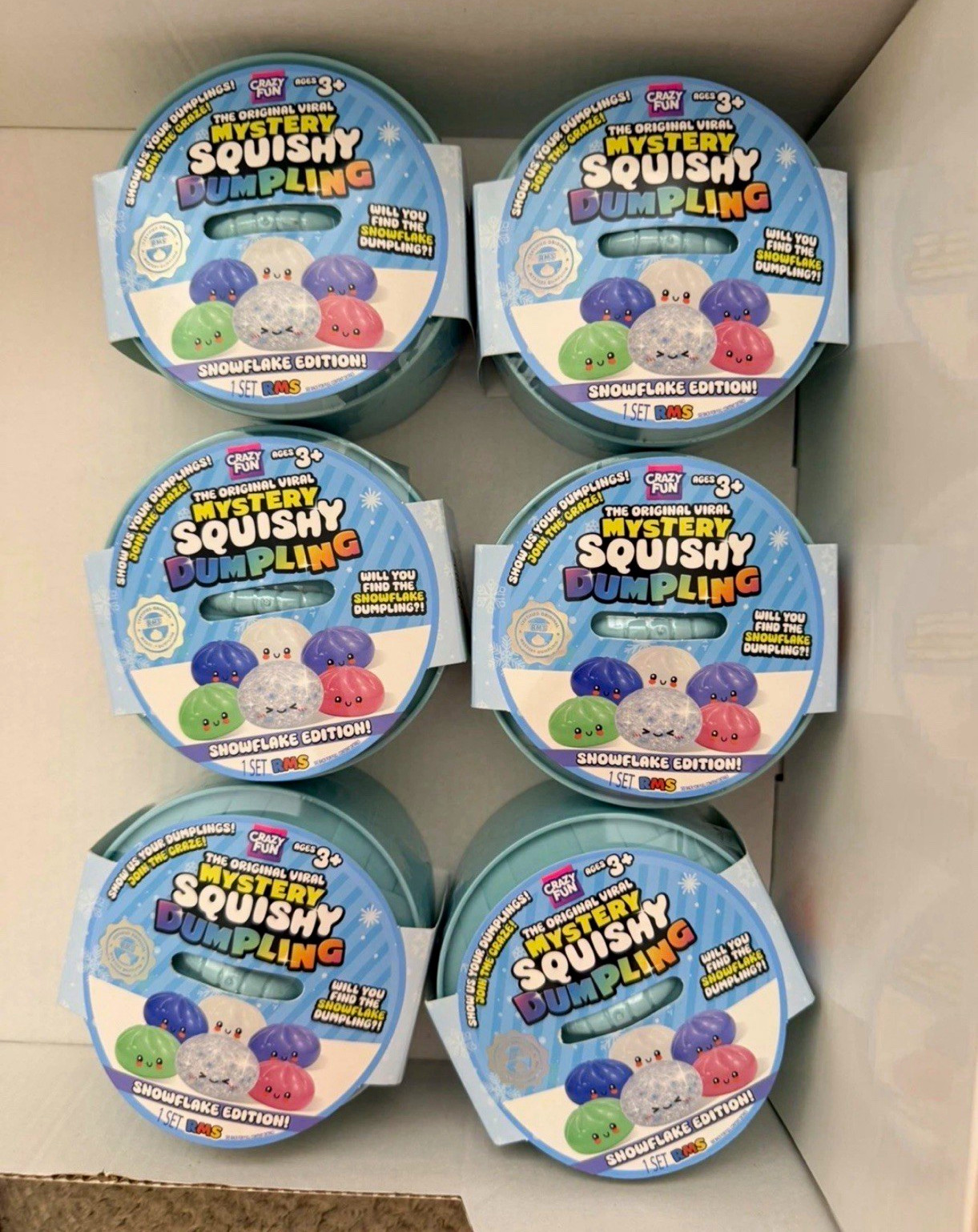 Lot Of 6 RMS Snowflake Edition Dumplings CRUNCH Hobby Lobby NEW SEALED crazy Fun