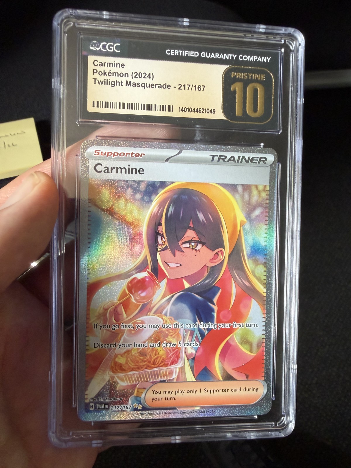 2024 POKEMON TWILIGHT MASQUERADE #217 CARMINE SIR CGC 10 PRISTINE