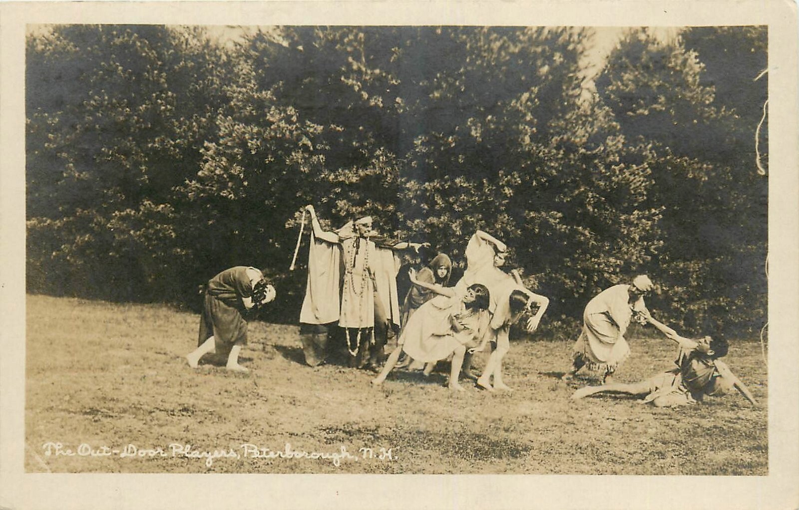 c1910 Peterborough New Hampshire The Out Door Players RPPC Postcard 25-5057