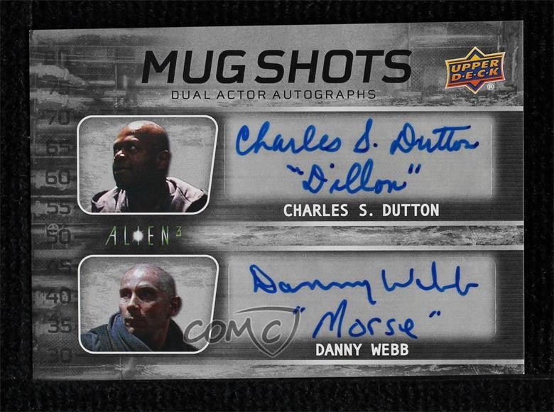 2021 Upper Deck Alien 3 Mug Shots Dual Danny Webb Charles S Dutton Auto 0c3