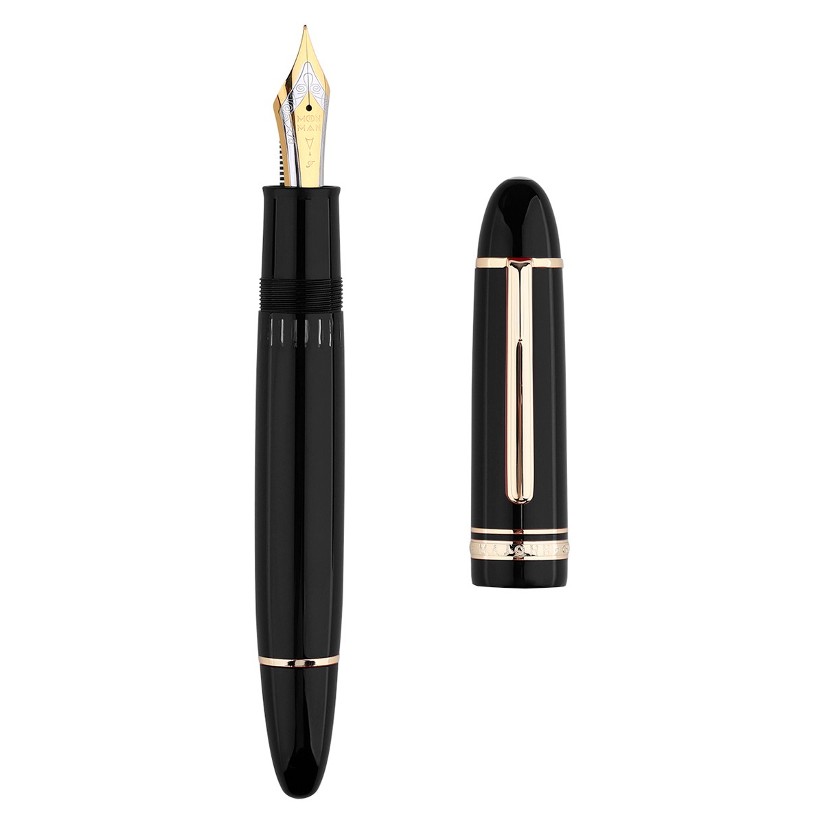 Majohn P141 Piston Resin Fountain Pen NO.8 Fine Nib,Ink Window Writing Gift Pen