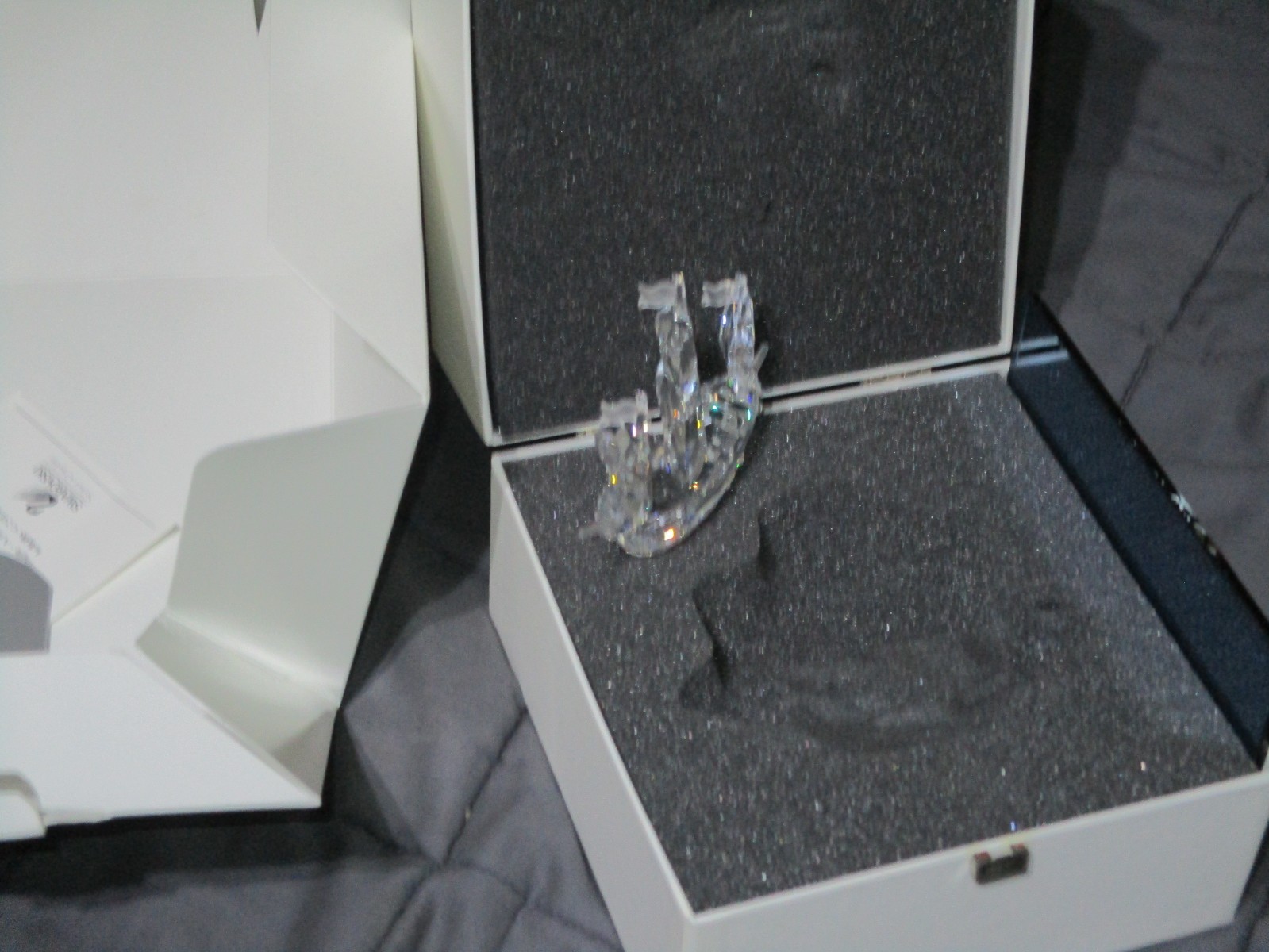 Vintage Swarovski Crystal Ship Santa Maria With Mirror & Box #162882 Vintage Swarovski Crystal Ship Santa Maria With Mirror & Box #162882