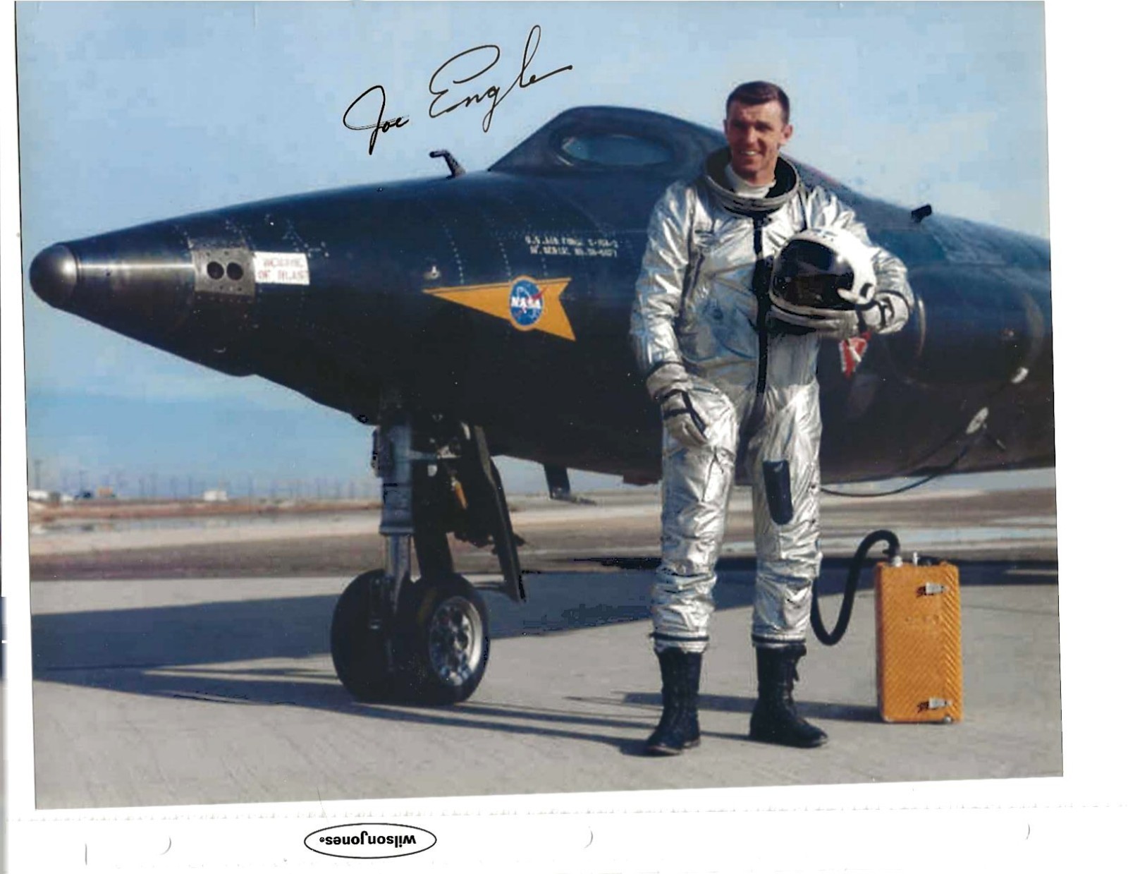 X-15 photo signed by Joe Engle