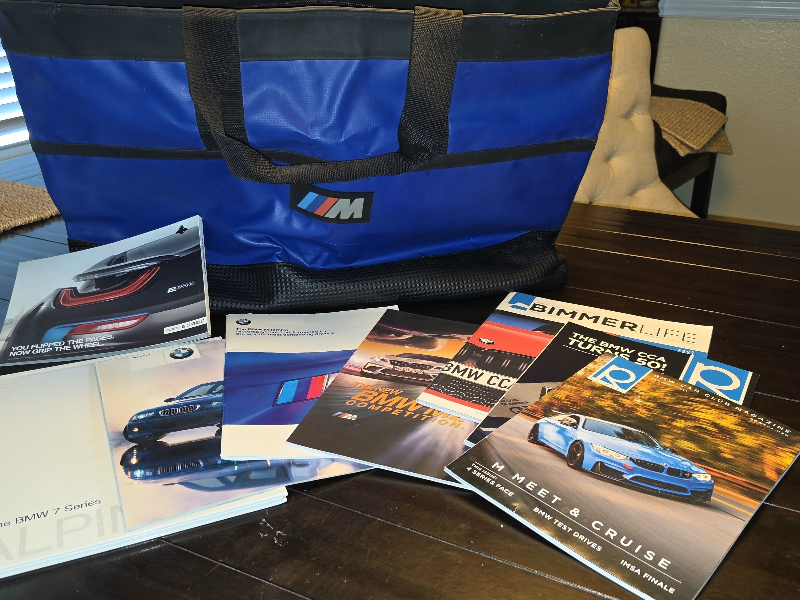 Original BMW M VINYL BEACH BAG LOT M2 M3 M Brochures Roundel Bimmer Lot