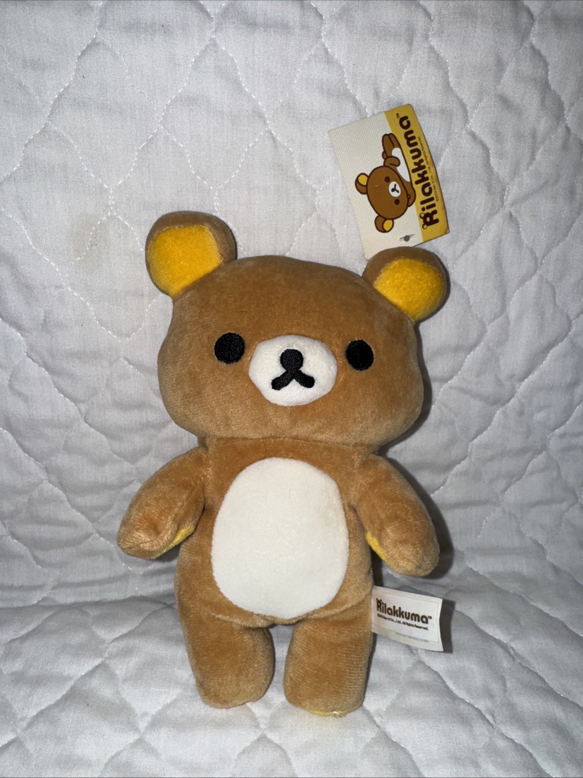 San-X Rilakkuma 8” Brown Plush with Back Zipper Pouch 2013 Dream International