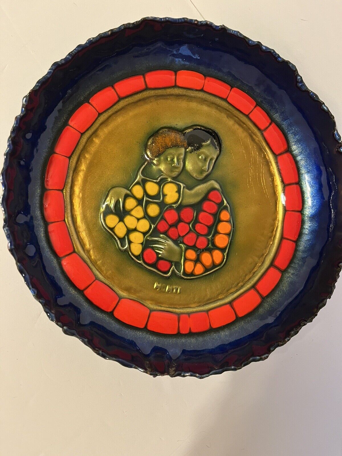 Vintage Carlo Monti Enameled Mother’s Day Hanging Wall Art