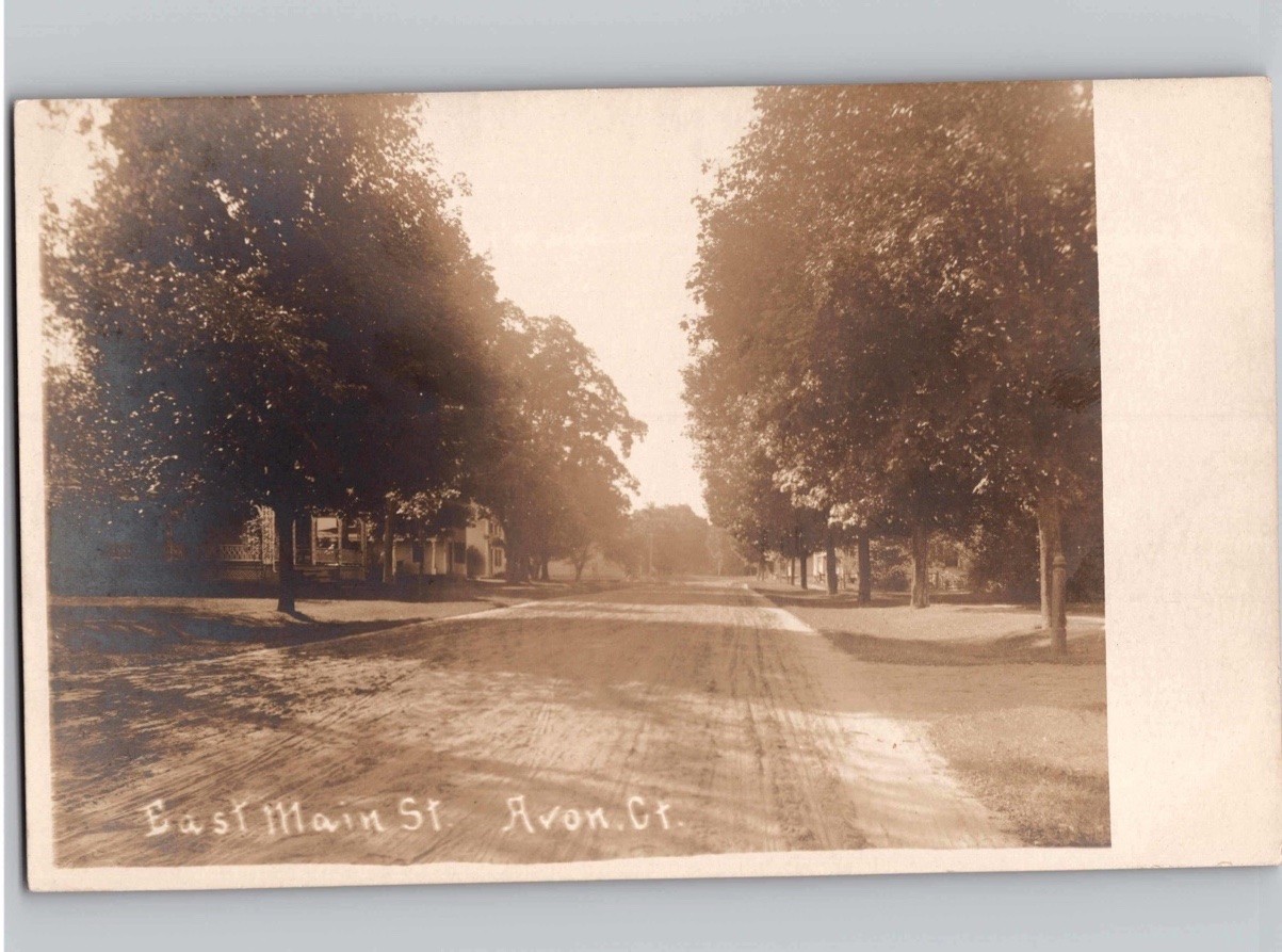 c1905 East Main St Street View Avon Connecticut CT RPPC Real Photo Postcard