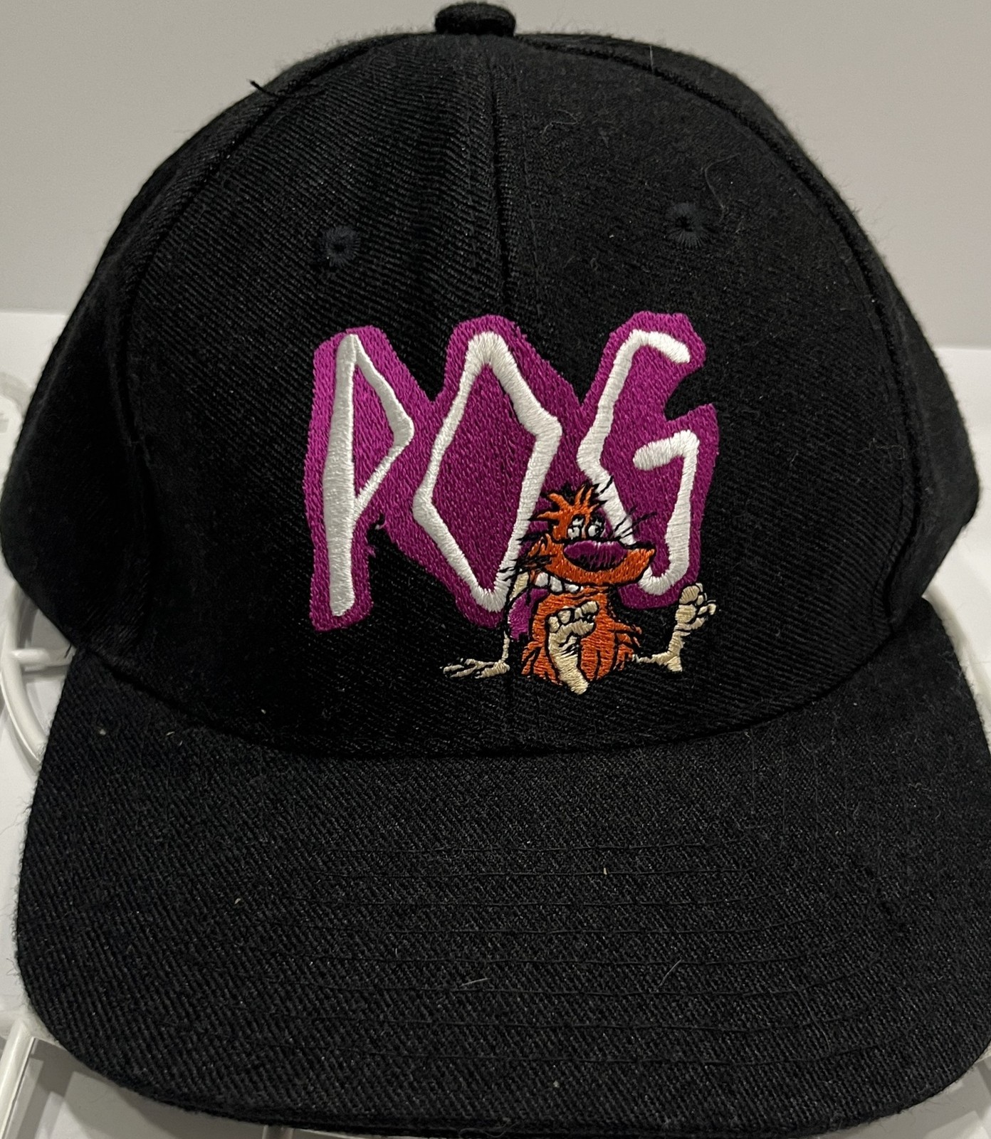 Vintage POG World Pog Federation Baseball Cap Hat Snapback Black 90s Advertising Vintage POG World Pog Federation Baseball Cap Hat Snapback Black 90s Advertising