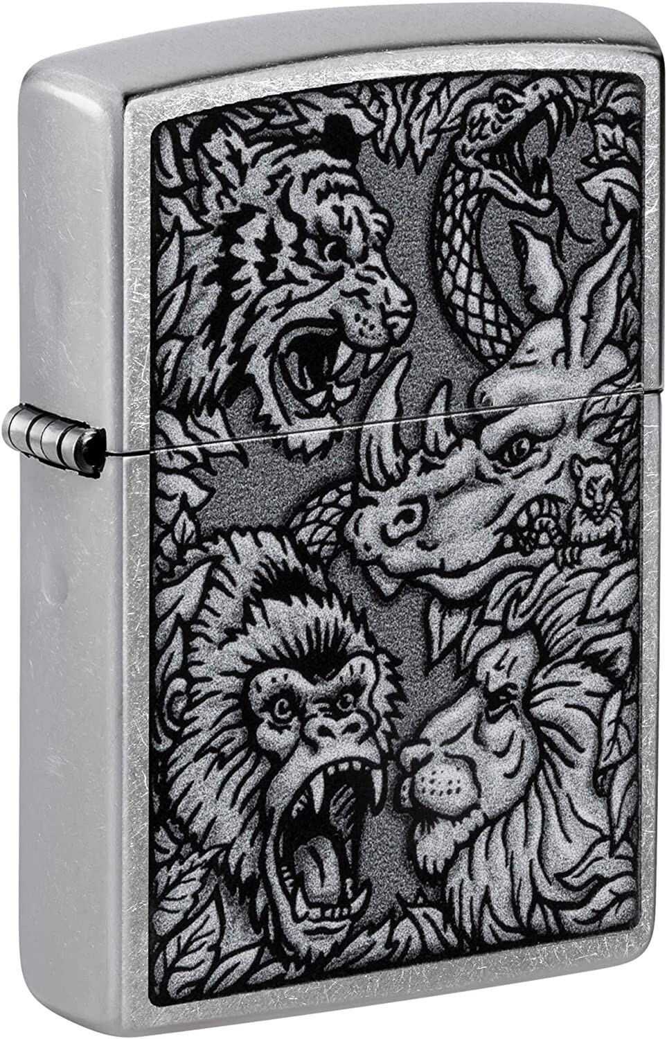 Zippo Jungle Design Street Chrome 48567 Zippo Jungle Design Street Chrome 48567