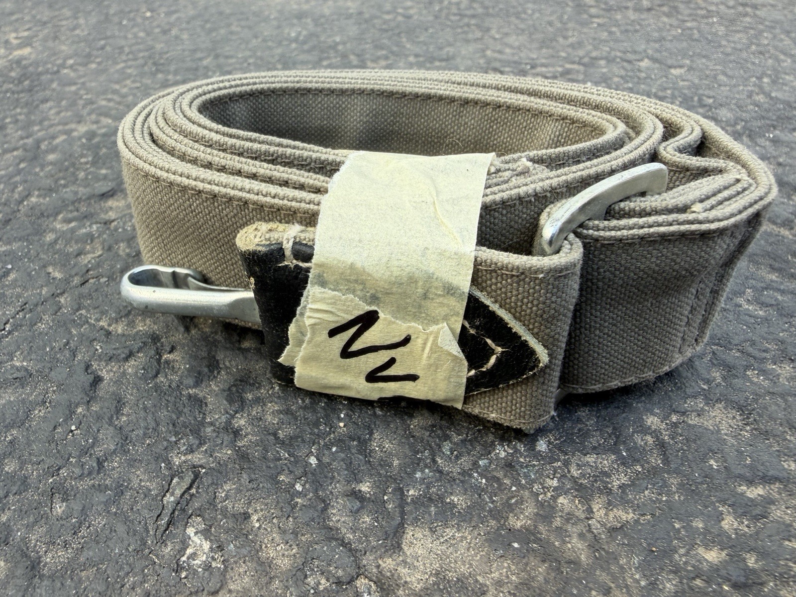 Postwar East German NVA Breadbag Strap Canvas Leather Cold War Warsaw Pact