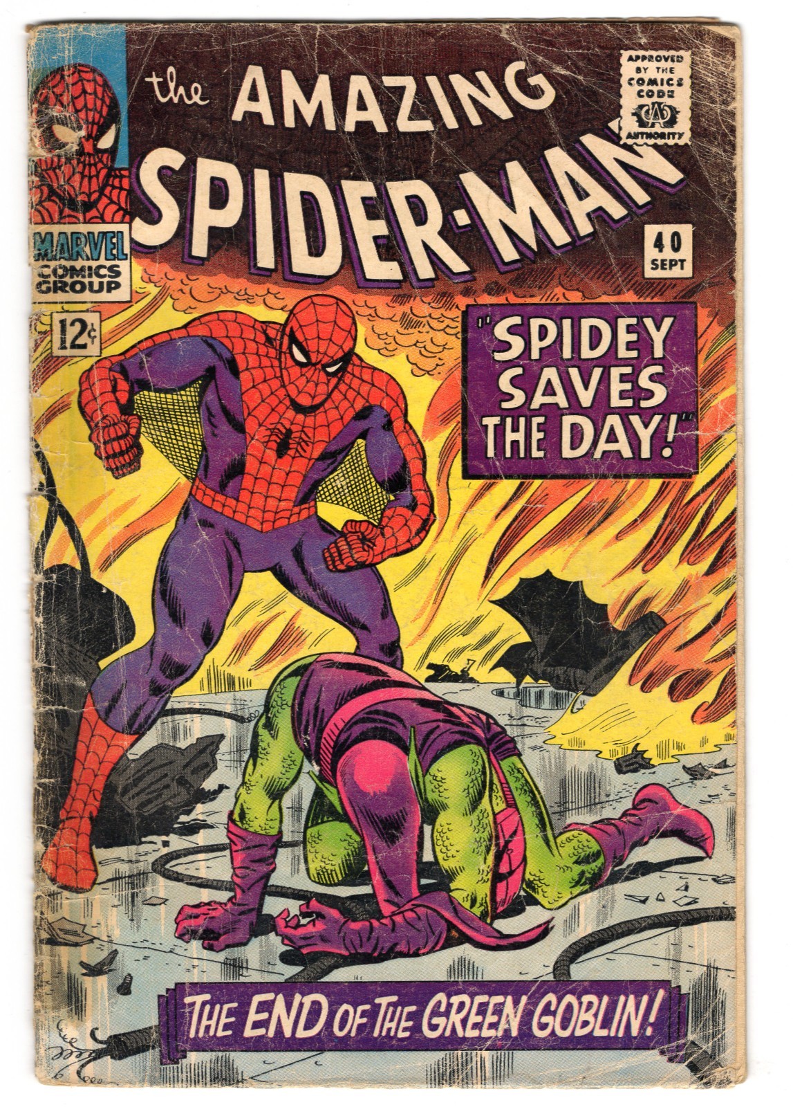 Amazing Spider-Man 40 1966 G 2.0 Classic Romita Green Goblin Cover