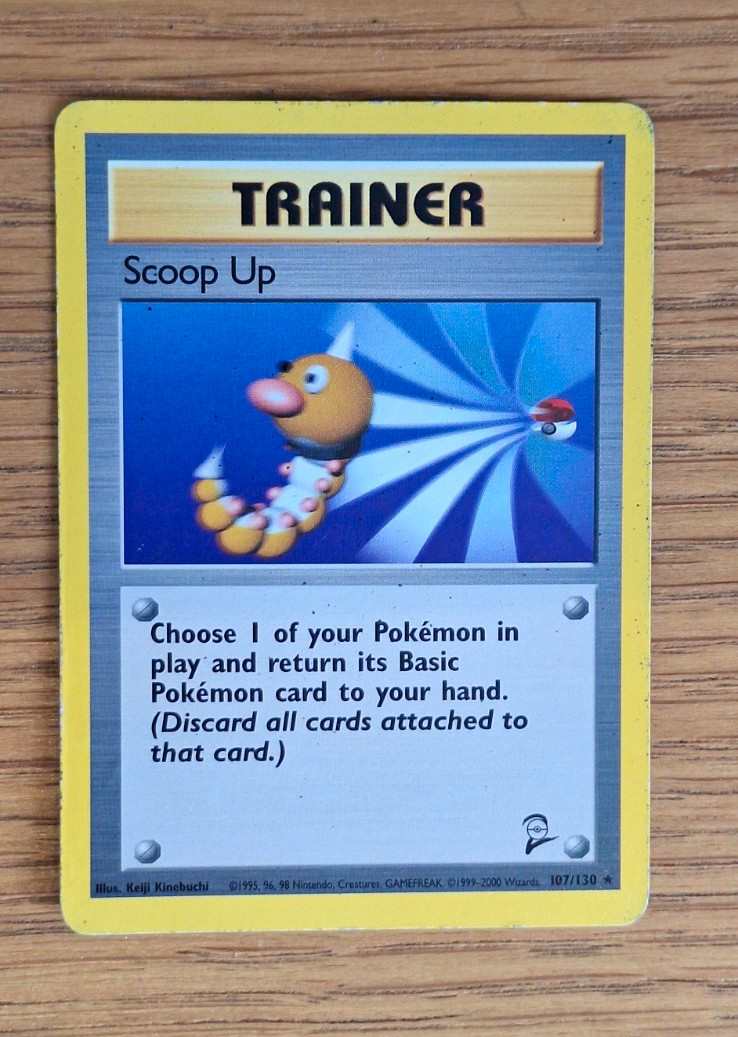 Pokemon Scoop Up 107/130 Base Set 2 Trainer Rare 1999-2000 Unlimited