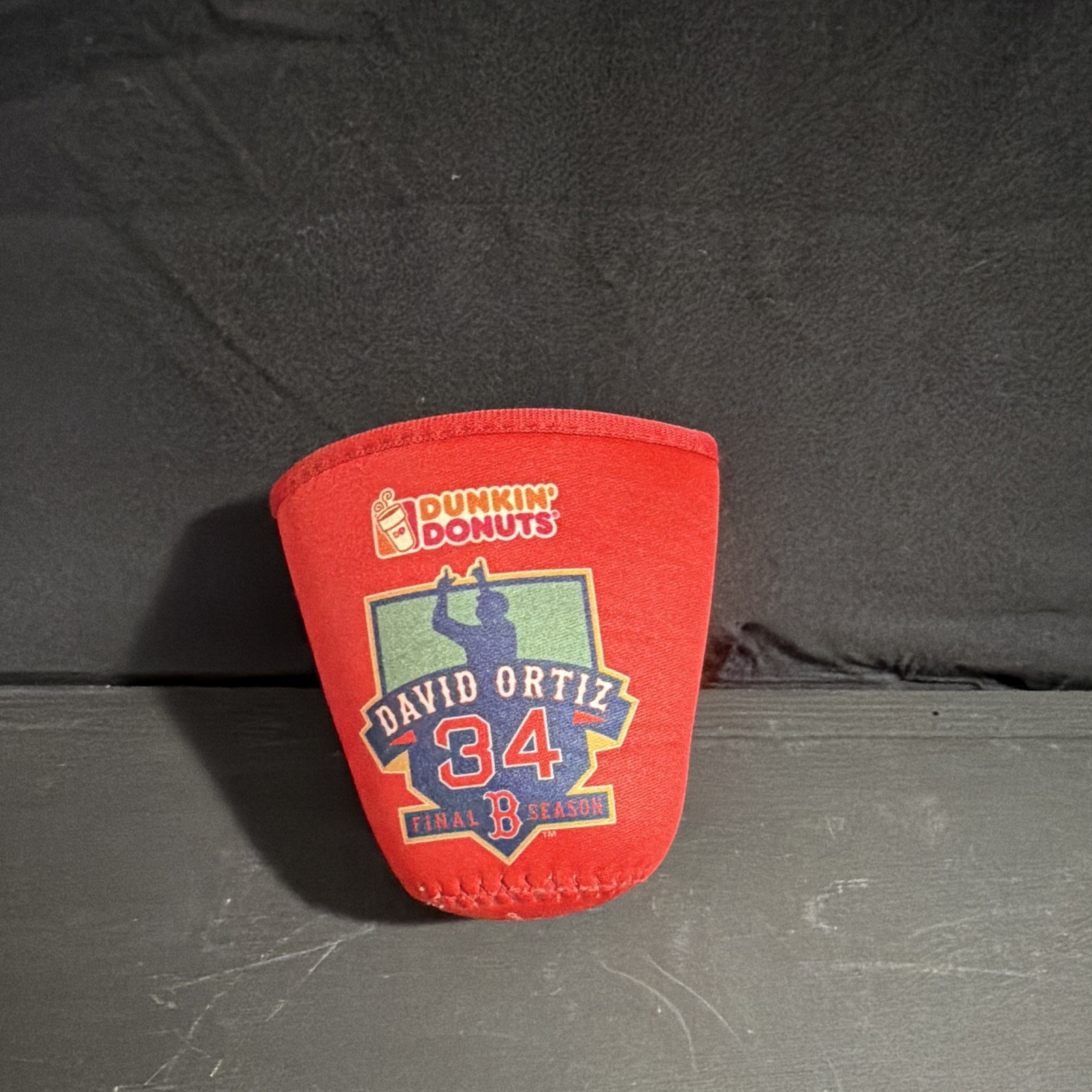 Dunkin\' Donuts Red Boston Red Sox David Ortiz #34 Final Season Cup Sleeve 2016