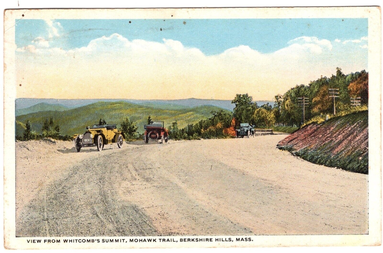 View from Whitcomb\'s Summit, Mohawk Trail, Berkshire ,  MA   Posted 1919