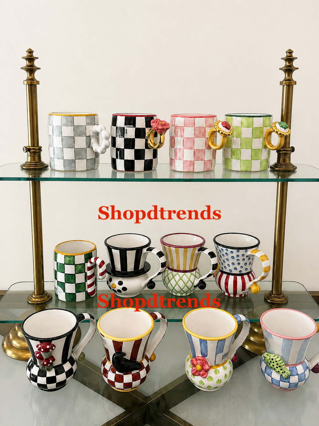BNWT MacKenzie Childs Collectors Series Ceramic Mugs Entire Set Of 12