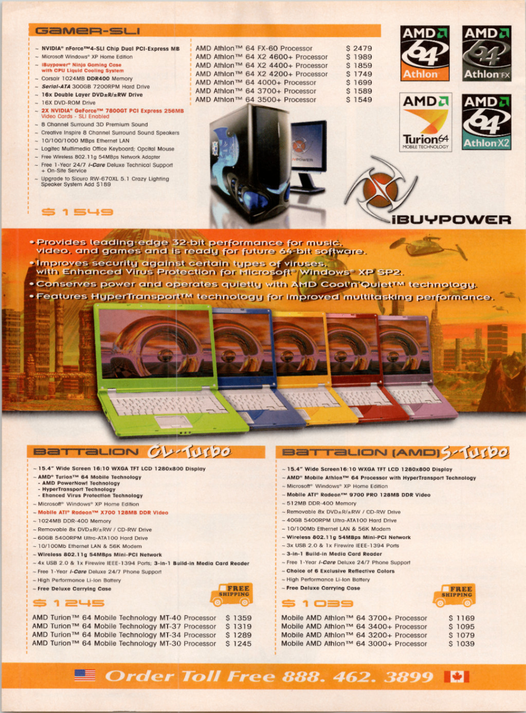 iBUYPOWER AMD Athlon 64 Turion Laptop Desktop PC Vintage Magazine Ad Print iBUYPOWER AMD Athlon 64 Turion Laptop Desktop PC Vintage Magazine Ad Print