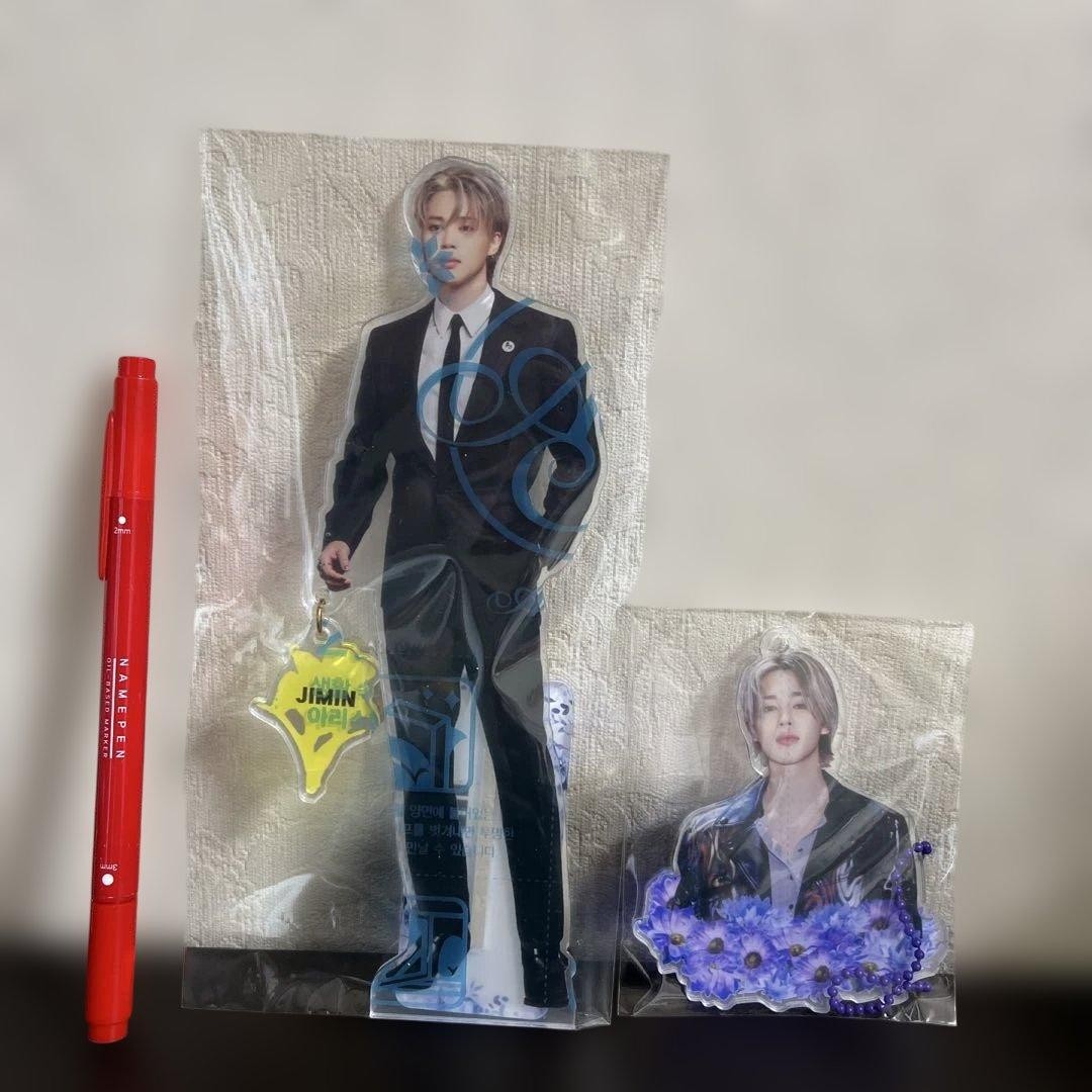 BTS Jimin in a suit Acrylic Stand with Keyholder Set