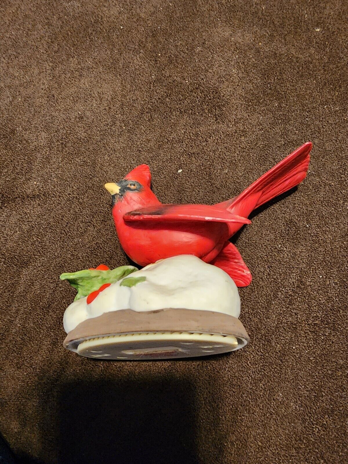 red cardinal bird figurine