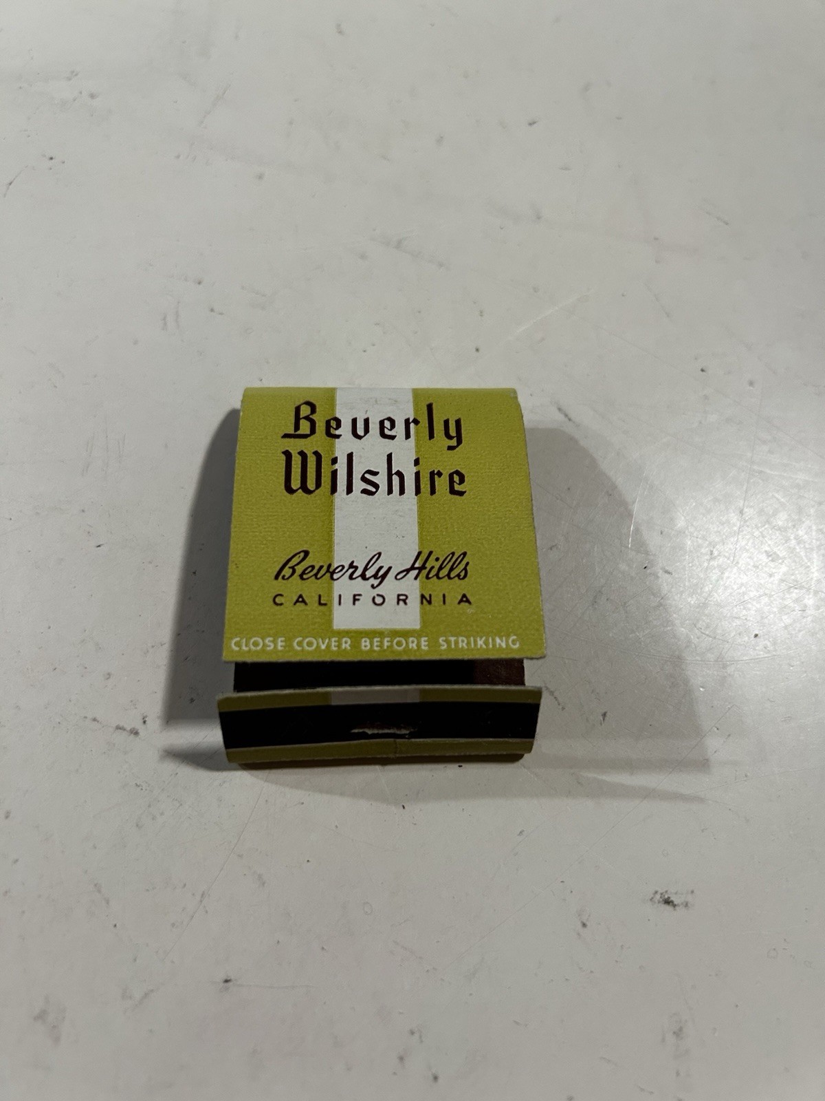 Vintage Beverly Wilshire Hotel Beverly Hills California Matchcover Advertising